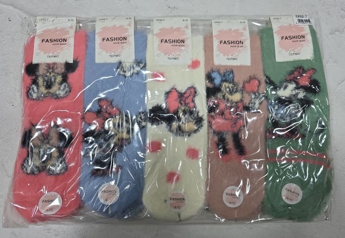 Шкарпетки "КОРОНА" CF-02-7 норка дитячі, р. 2-4, 5-7, 8-10 років -асорті -(Дівчинка -Мінні) -уп. 10 шт