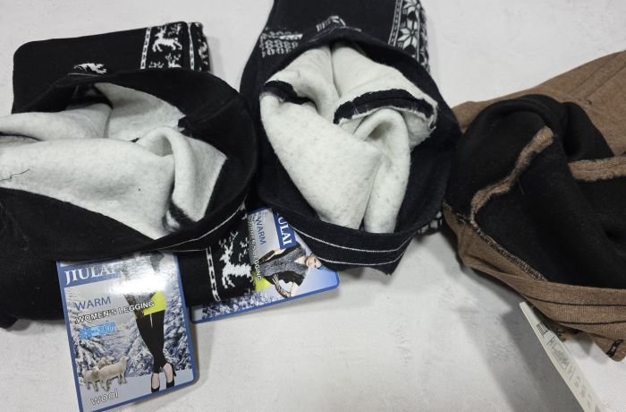 Лосини "JIULAI" 2718 щільні з ангори та вовни з густим начосом +з боків мікс візерунки, р. XL-7XL-(52-58)