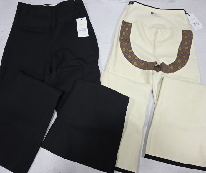 Лосини "Kenalin" W-18-1 кльош у дрібний рубчик на збитому плюшевому флісі з коригуючою мембраною та тейпами +з широким поясом утяжкою +з підтяжкою живота, р. L/XL-(46-50), 2XL/3XL-(48-52) -(чорні)