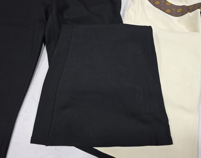 Лосини "Kenalin" W-18-1 кльош у дрібний рубчик на збитому плюшевому флісі з коригуючою мембраною та тейпами +з широким поясом утяжкою +з підтяжкою живота, р. L/XL-(46-50), 2XL/3XL-(48-52) -(чорні)