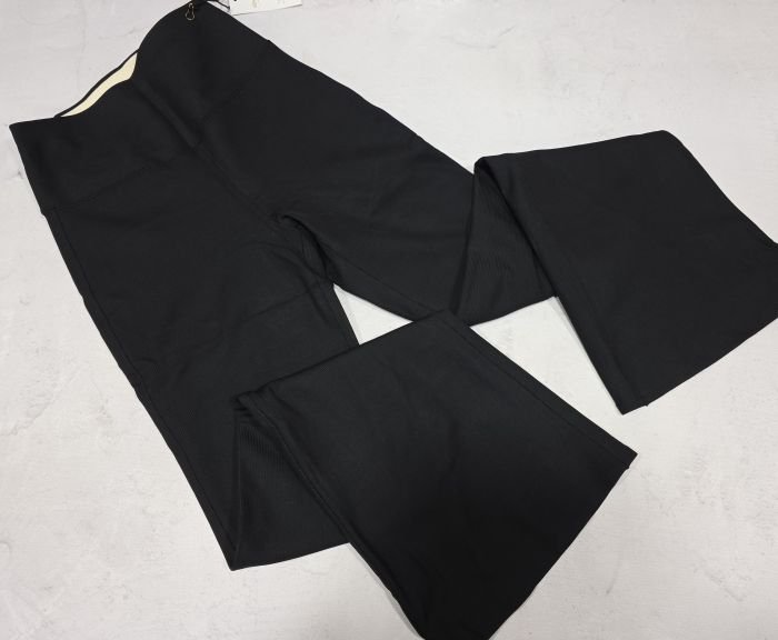 Лосини "Kenalin" W-18-1 кльош у дрібний рубчик на збитому плюшевому флісі з коригуючою мембраною та тейпами +з широким поясом утяжкою +з підтяжкою живота, р. L/XL-(46-50), 2XL/3XL-(48-52) -(чорні)