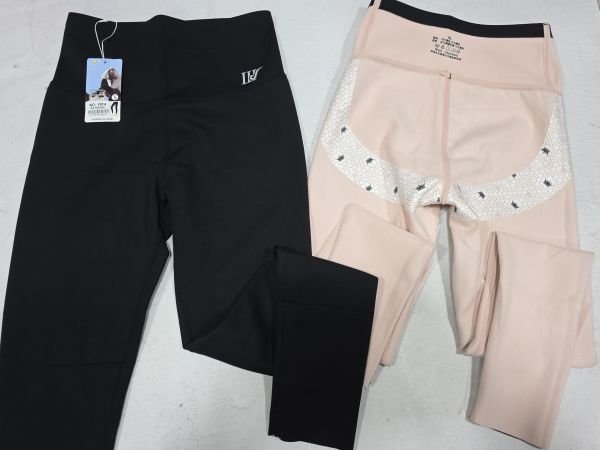 Лосини "Шугуан" F-914 гладкі на збитому флісі з коригуючою мембраною та тейпами +з широким поясом утяжкою +з підтяжкою живота та сідниць з пуш-ап ефектом (Push-up), р. L-(40-46), XL-(42-48), 2XL-(44-50), 2XL/3XL-(48-52) -(чорні)