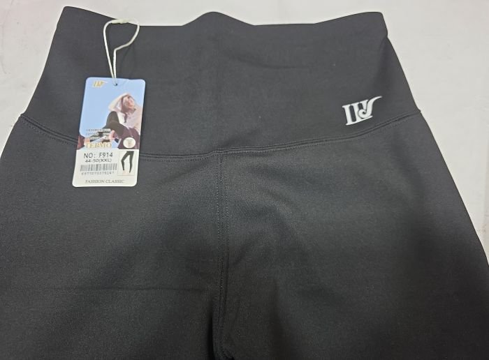 Лосини "Шугуан" F-914 гладкі на збитому флісі з коригуючою мембраною та тейпами +з широким поясом утяжкою +з підтяжкою живота та сідниць, р. L-(40-46), XL-(42-48), 2XL-(44-50), 2XL/3XL-(48-52) -(чорні)