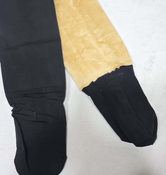 Колготки "Корона" KW-2004-3 /42-48 еластичні на товстому хутрі норки кашеміру до стопи, зверху підтримуючі трусики з ефектом push-up -(чорні)