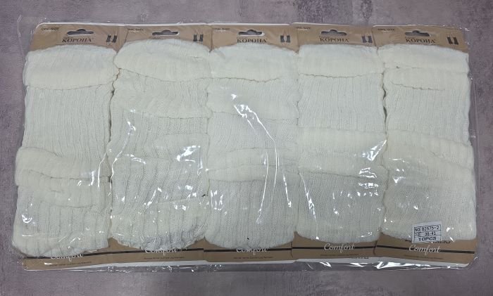 Гетри зимові в'язані "КОРОНА" В-2575-2-3 з вовни лами р. One Size -(Молочні -гетри) -уп. 10 шт