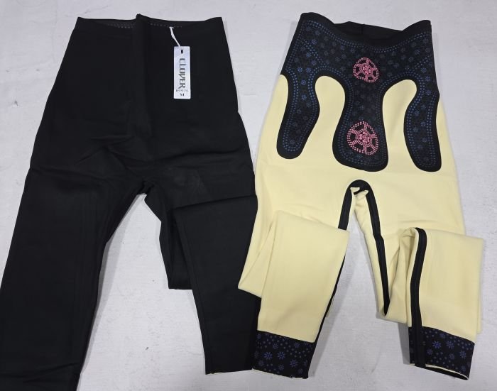 Лосини "Clover" В-9975-О еластичні на збитому флісі з коригуючою мембраною та тейпами +з підтяжкою живота та сідниць, р. XL-(48-50) -чорні