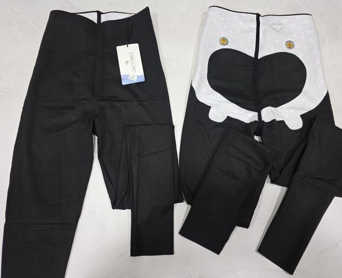 Лосини "Ластівка" А-730-1 демі гладкі з коригуючою мембраною та з тейпами +з чіпами, з широким поясом утяжкою +з підтяжкою живота та сідниць, р. М-(42-46) -(чорні)