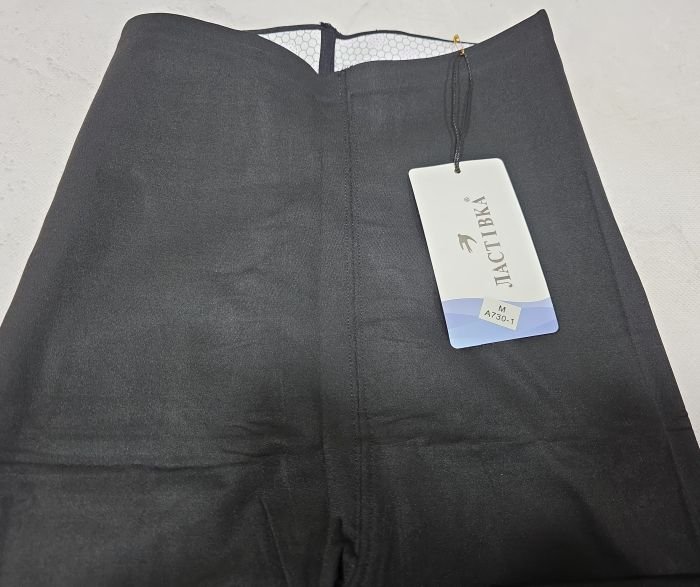 Лосини "Ластівка" А-730-1 демі гладкі з коригуючою мембраною та з тейпами +з чіпами, з широким поясом утяжкою +з підтяжкою живота та сідниць, р. М-(42-46) -(чорні)