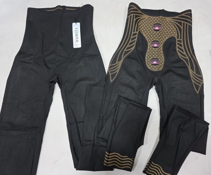 Лосини "Clover" 9975-1 демі гладкі корсетного типу з посиленою коригуючою мембраною та з тейпами +з широким поясом утяжкою +з підтяжкою живота та сідниць, р. М-(44-46), L-(46-48), XL-(48-50) -(чорні)