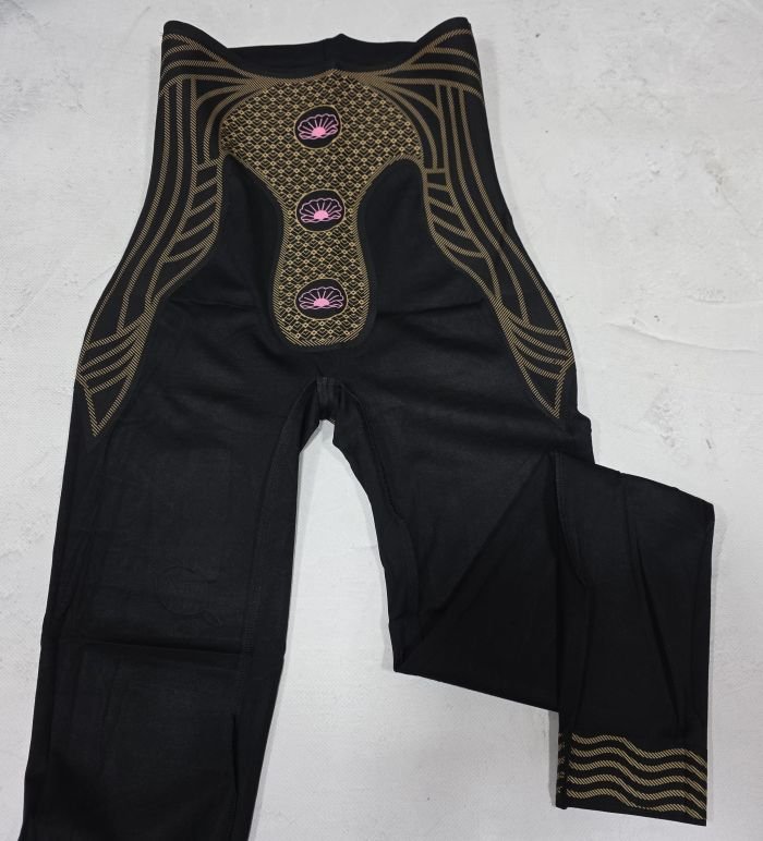 Лосини "Clover" 9975-1 демі гладкі корсетного типу з посиленою коригуючою мембраною та з тейпами +з широким поясом утяжкою +з підтяжкою живота та сідниць, р. М-(44-46), L-(46-48), XL-(48-50) -(чорні)