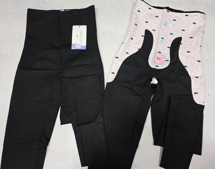 Лосини "Ластівка" А-736-2 демі гладкі із завищеною талією +з коригуючою мембраною та з тейпами +з чіпами, з широким поясом утяжкою +з підтяжкою живота та сідниць, р. М-(42-46), L-(44-48), XL-(46-50) -(чорні)