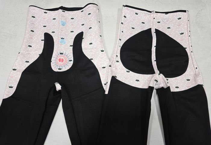 Лосини "Ластівка" А-736-2 демі гладкі із завищеною талією +з коригуючою мембраною та з тейпами +з чіпами, з широким поясом утяжкою +з підтяжкою живота та сідниць, р. М-(42-46), L-(44-48), XL-(46-50) -(чорні)