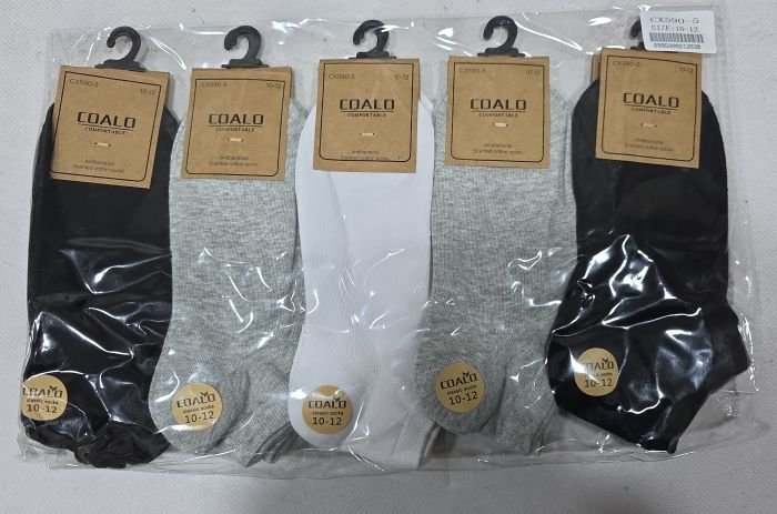 Шкарпетки "Coalo" СX-590-5 стрейч /cotton дитячі ароматизовані, р. 8-10, 10-12, 12-14 років -асорті -(Короткі/ однотонні -три кольори -дит.) -уп. 10 шт