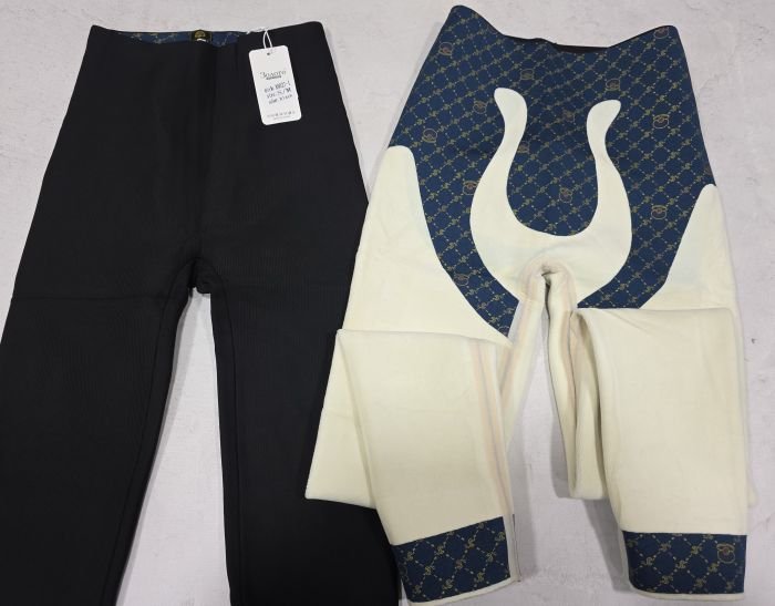 Лосини "Золото" А-9027-1-Р у дрібний рубчик на збитому плюшевому флісі з коригуючою мембраною та тейпами +з широким поясом утяжкою +з підтяжкою живота та сідниць, р. XXS/XS-(42-46), S/M-(44-48), L/XL-(46-50), 2XL3XL-(48-52) -(чорні)