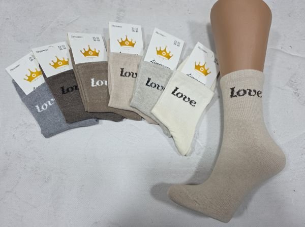 Шкарпетки житомир "LIMERENCE" 422-21 стрейч жіночі "Теніс середні", р. 36-40 -асорті -(середні-теніс /кавовий мікс +Love на гумці в дрібний рубчик -стрейч)
