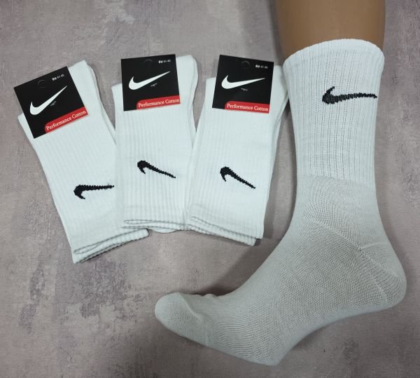 Шкарпетки "Спорт значок" ЗС-104-40 стрейч чоловічі, р. 41-45 -(Білі -теніс високі) -уп. 12 шт