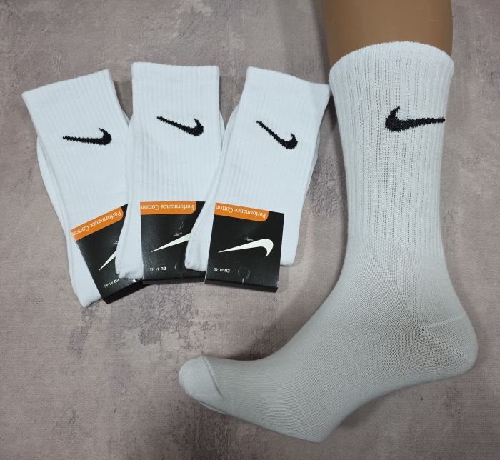 Шкарпетки "Спорт значок" ЗБ-190-90 стрейч /cotton чоловічі, р. 41-45 -(Білі -теніс XL -високі) -уп. 12 шт