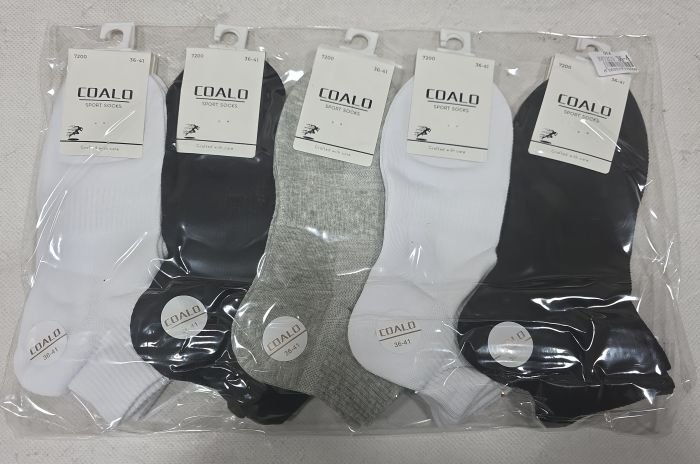 Шкарпетки "Coalo" ВY-7200 сітка/cotton жіночі, р. 36-41 -(Сіточка -асорті /укорочені +з широкою гумкою в рубчик +посередині резинка фіксатор) -уп. 10 шт