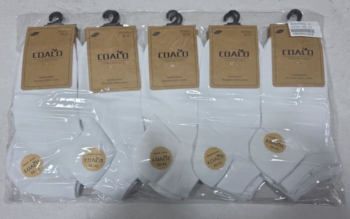 Шкарпетки "COALO" BХ-695-1 сітка жіночі ароматизовані, р. 36-41 -(Сіточка -білі короткі) - уп. 10 шт