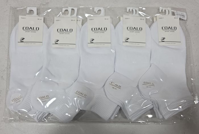Шкарпетки "Coalo" ВY-7200-1 сітка/cotton жіночі, р. 36-41 -(Сіточка -білі /укорочені +з широкою гумкою в рубчик +посередині резинка фіксатор) -уп. 10 шт