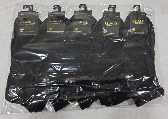 Шкарпетки "Coalo" AY-9100-2 стрейч/cotton чоловічі, р. 41-47 -чорні -(Укорочені +з широкою гумкою в рубчик +посередині резинка фіксатор) -уп. 10 шт