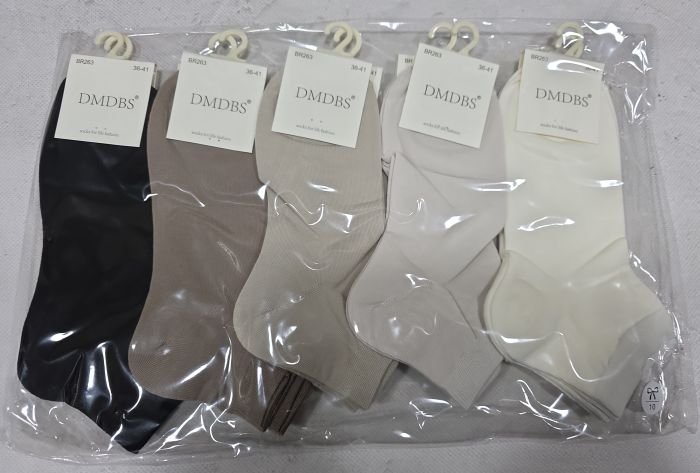 Шкарпетки "DMDBS" BR-263 стрейч /cotton жіночі, р. 36-41 -асорті -(Середні /однотонні) - уп. 10 шт