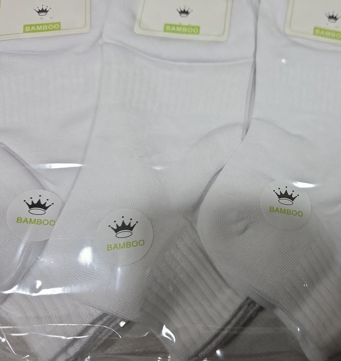 Шкарпетки "Корона" ВY-829-2 стрейч /бамбук жіночі, р. 37-41 -білі -(Укорочені +з гумкою в рубчик +посередині гумка фіксатор -жін.) - уп. 10 шт