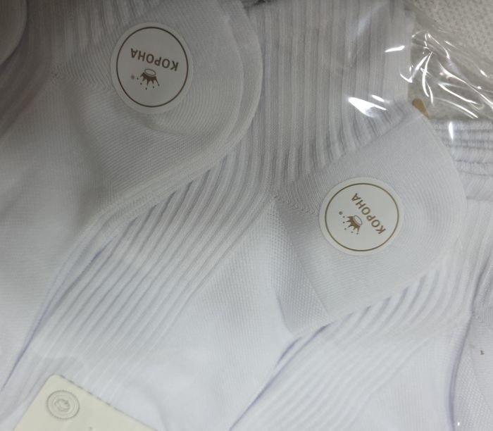 Шкарпетки "Корона" ВY-840-7 стрейч /eco cotton жіночі, р. 37-41 -(Укорочені /білі у рельєфній рубчик +гумка в рубчик) -уп. 10 шт