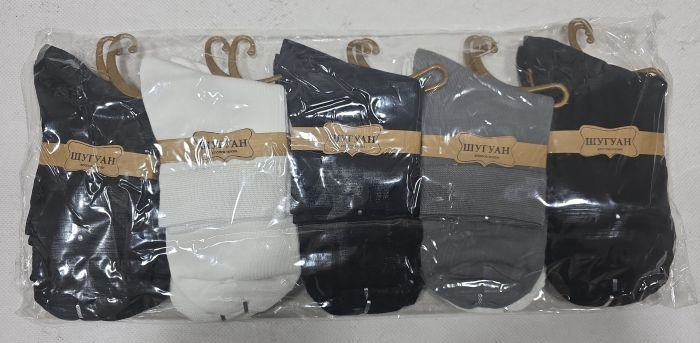 Шкарпетки "Шугуан" B-2681-30 стрейч /cotton жіночі, р. 37-40 -асорті -(Середні /однотонні) -уп. 10 шт