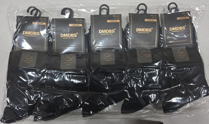 Шкарпетки "DMDBS" AS-25 стрейч /cotton ароматизовані чоловічі, р. 42-48 -(чорні /однотонні -класика) -уп. 10 шт (ас-25)