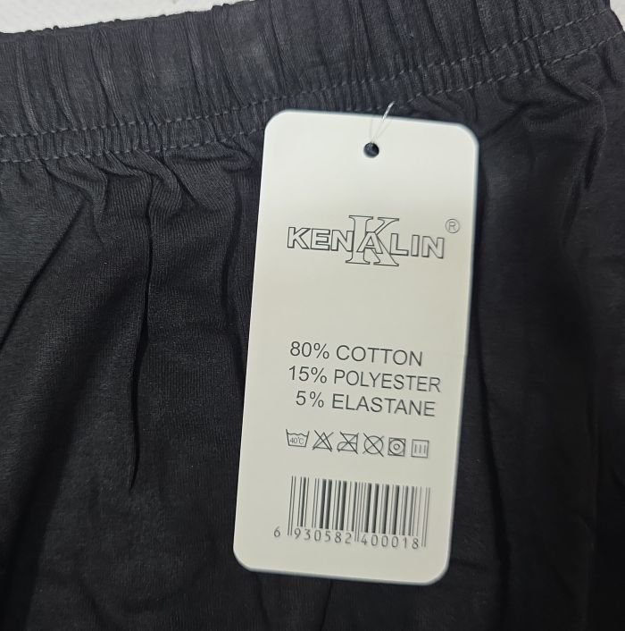 Бриджі "Kenalin" 700 cotton +низ на широкому манжеті, р. 3XL/4XL-(50-54), 5XL/6XL-(52-56), 7XL/8XL-(54-58) -(чорні)