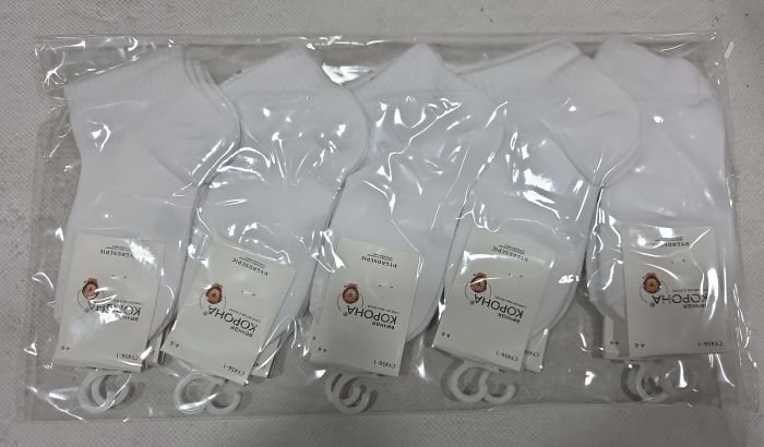 Шкарпетки "Корона" CY-456-1 сітка дитячі р. 4-6, 7-9, 10-12 років -(сіточка /білі +середня гумкою в рубчик) -уп. 10 шт