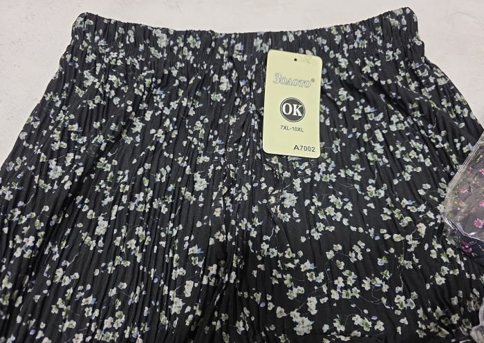 Прогулянкові штани "Золото" А-7002 з легкої тканини "жатка, вільного крою з широким низом, пояс на резинці, р. 3XL/6XL-(50-54), 7XL/10XL-(52-58) -(Без вибору забарвлення!)