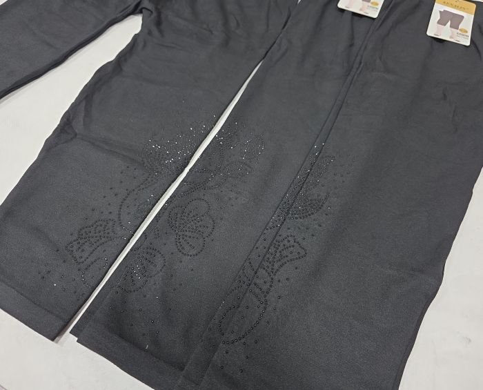 Бриджі "Kenalin" 7100В -батал безшовні +з боків візерунок з камінчиків, р. 4ХL/8XL-(50-56) -(Чорні)