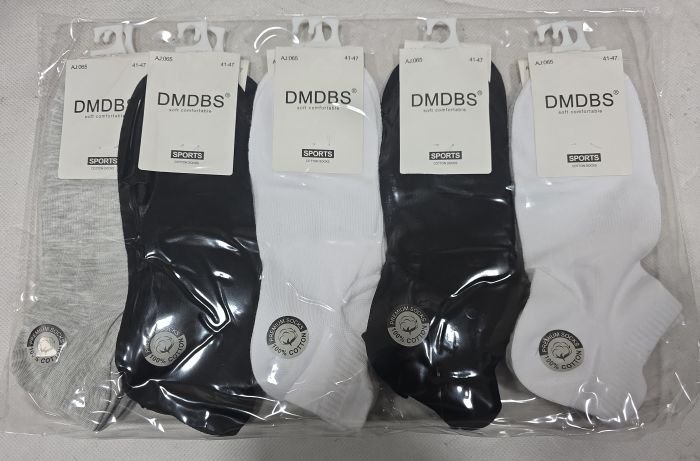 Шкарпетки "DMDBS" АJ-065 сітка /cotton чоловічі, р. 41-47 -асорті -(Сітка -короткі /однотонні +ззаду язичок/ виступ +посередині гумка фіксатор) -уп. 10 шт
