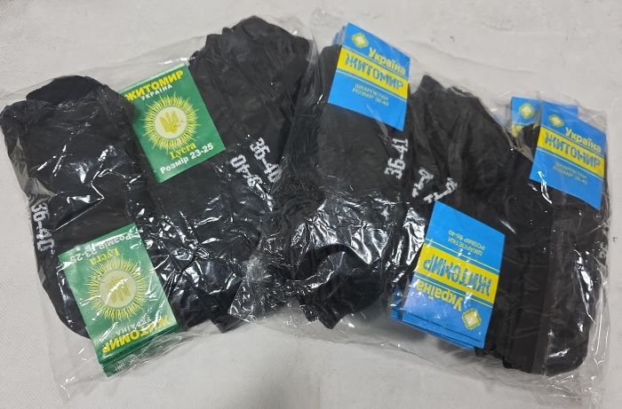 Шкарпетки "Житомир Преміум" 112-40 стрейч жіночі, р. 23-25 /36-40 -асорті -(короткі -чорні -жін.) -уп. 12 шт