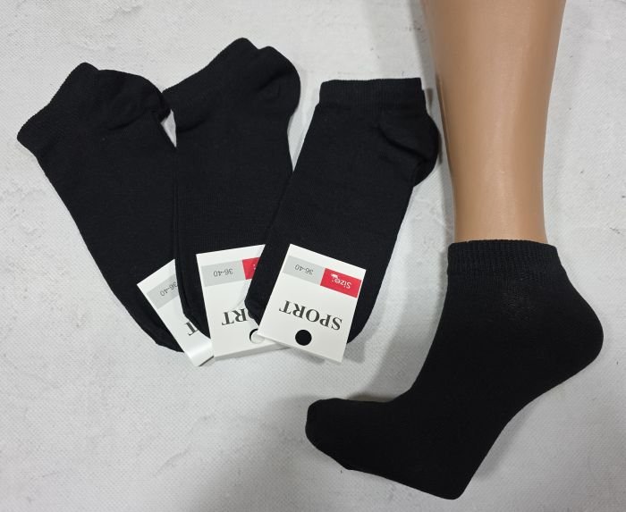 Шкарпетки Житомир "КОІ-Жіноча колекція" 119-14 стрейч жіночі, р. 36-40 -асорті -(Короткі /чорні -жін.) -уп. 12 шт