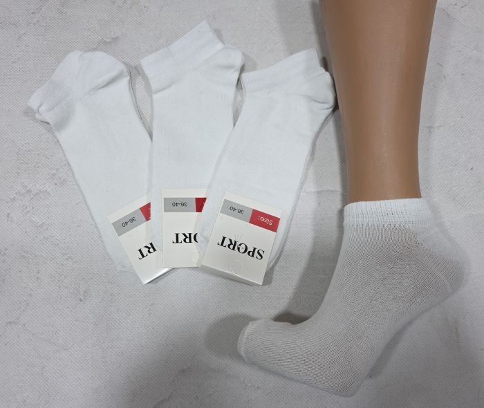 Шкарпетки Житомир "КОІ-Жіноча колекція" 119-12 стрейч жіночі, р. 36-40 -асорті -(Короткі /білі -жін.) -уп. 12 шт