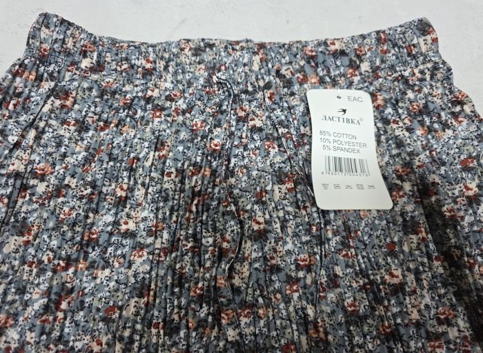 Прогулянкові штани "Ластівка" А-2825 з легкої тканини жатка, вільного крою з широким низом, пояс на резинці, р. 3XL/7XL-(46-50), 8XL/10XL-(50-54) -(Без вибору забарвлення!)