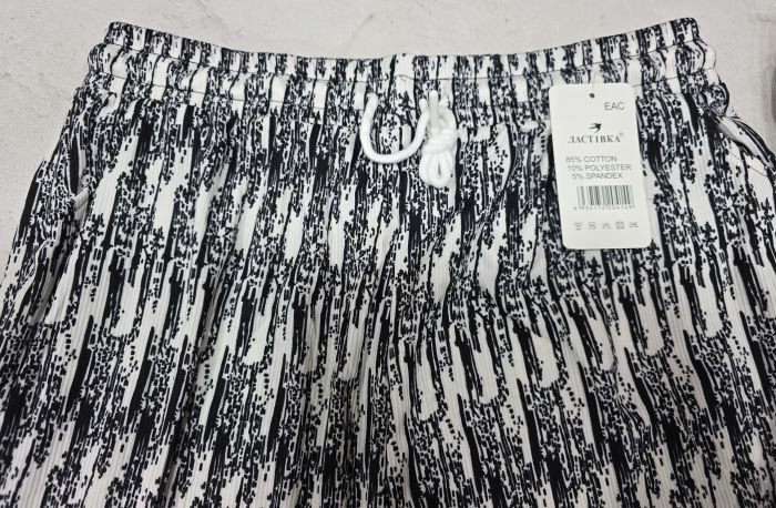 Прогулянкові штани "Ластівка" А-2821 з легкої тканини жатка, вільного крою з широким низом, пояс на резинці, з боків кишені, р. 3XL/7XL-(46-50), 8XL/10XL-(48-52) -(Без вибору забарвлення!)