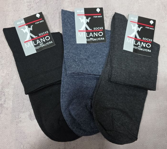 Шкарпетки Житомир "Socks MILANO" МР-005-02 стрейч-lycra чоловічі, р. 40-45 -(Середні /асорті -однотонні) -уп. 12 шт