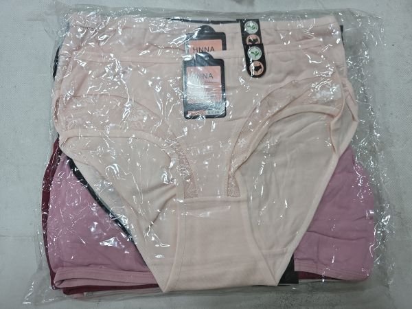 Жіночі труси "HNNA" New ТН-26 cotton, р. 2XL, 3XL, 4XL -(48, 50, 52) -асорті -(Однотонні +вставки з мережива) -уп. 12 шт
