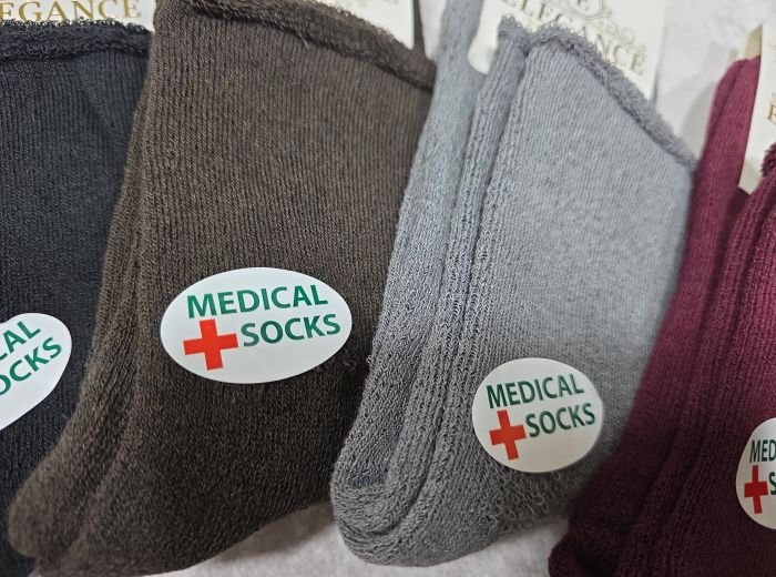 Шкарпетки "ELEGANCE/ LUXURY BRAND" 6051 махрові жіночі "Без резинки -MEDICAL +", р. 36-40 -асорті -(Махра -Б/Р -однотонні із закрученим верхом -жіночі) -уп. 12 шт
