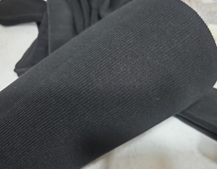 Колготки "Корона" KW-2605/48-54 термо cotton в дрібний рубчик із фланелевим утепленням до масажної стопи, позаду 2 шви -(чорні)