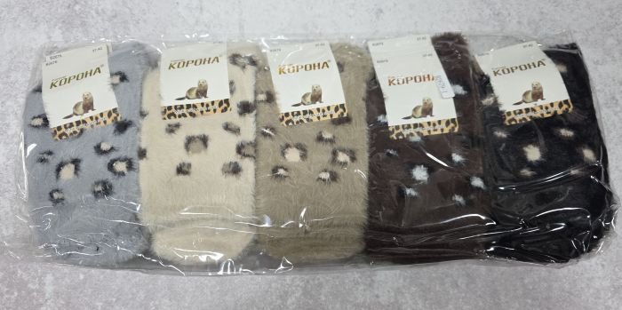 Шкарпетки "КОРОНА" В-2679-1 норка жіночі, р. 37-42 асорті -(Високі з леопардовими цятками -норка) -уп. 10 шт