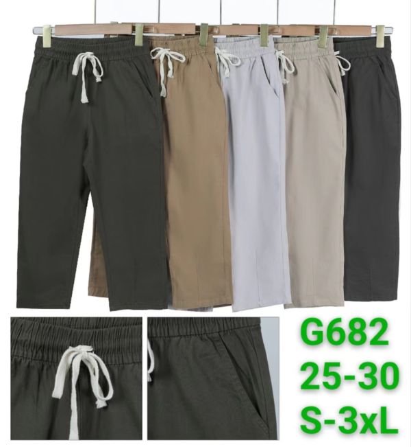 Бриджі / капрі "Алия" G682-О cottton з кишенями з боків, пояс на резинці, р. S/25-(42), M/26-(44), L/27-(46)