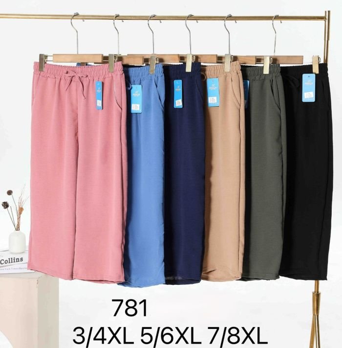 Бриджі /капрі "KENALIN" 781-О з легкої тканини вільного крою, довжина середина коліна, р. 4XL/5XL-(46-48), 5XL/6XL-(48-50)