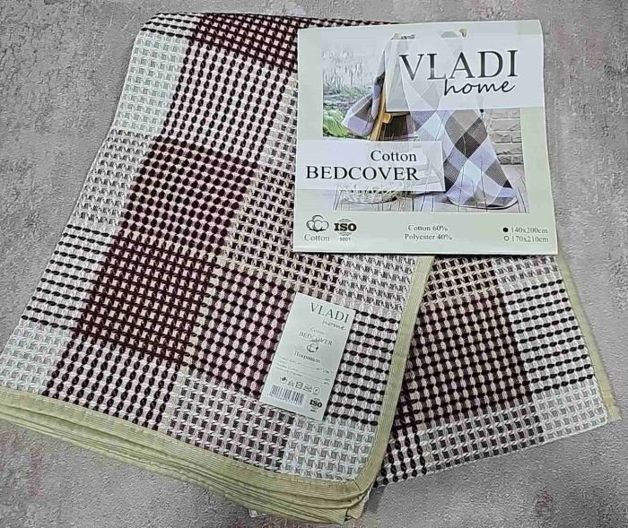 Плед 3в1 "BEDCOVER" 140-14 cotton +polyester р. +/-140*200 -("Жатка" з окантовкою -№14)