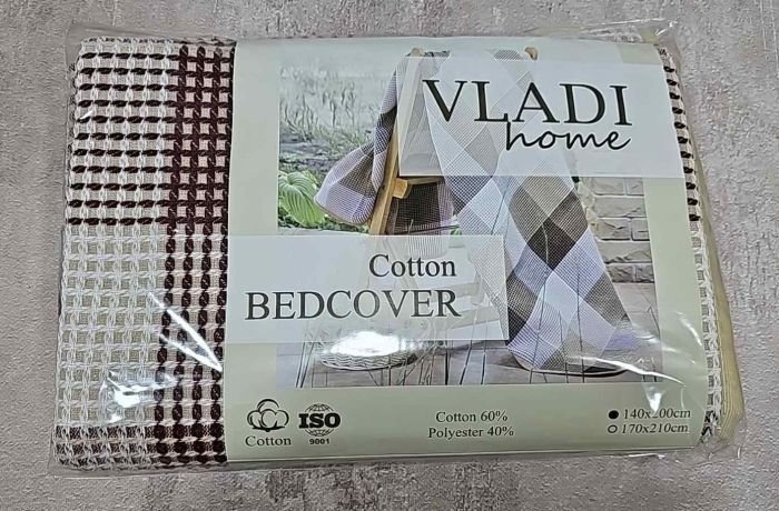 Плед 3в1 "BEDCOVER" 140-14 cotton +polyester р. +/-140*200 -("Жатка" з окантовкою -№14)