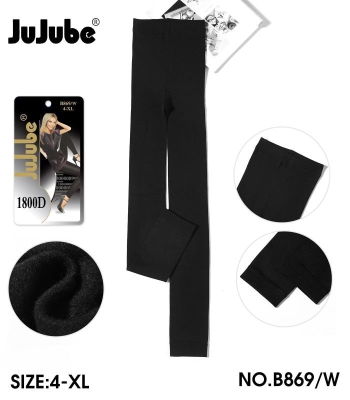 Лосини "JUJUBE" Л-869 №4 на байці р. 42-46 /1 шов -(чорні)